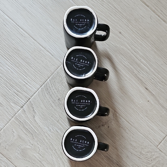 Rae Dunn Espresso Black Mug Set with Playful Text - Picture 3 of 3